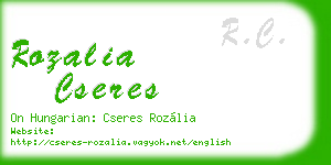 rozalia cseres business card